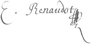 Signature de Eusèbe Renaudot