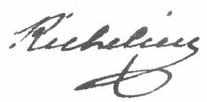 Signature d'Armand du Plessis, duc de Richelieu