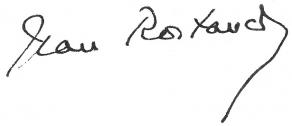Signature de Jean Rostand