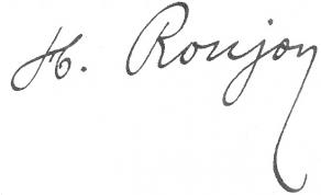 Signature de Henry Roujon