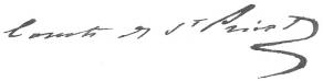 Signature du comte de Saint-Priest