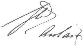 Signature de Louis de Beaupoil, comte de Sainte-Aulaire