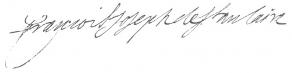 Signature de François-Joseph de Beaupoil de Sainte-Aulaire