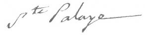 Signature de Jean-Baptiste de Lacurne de Sainte-Palaye