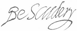 Signature de Georges de Scudéry