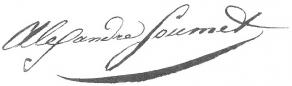 Signature d'Alexandre Soumet