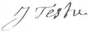 Signature de Jacques Testu de Belval