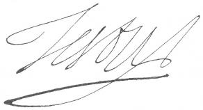 Signature de Jean Testu de Mauroy