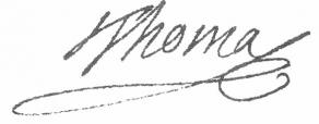 Signature d'Antoine-Léonard Thomas