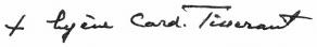 Signature du cardinal Tisserant