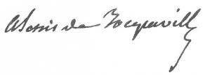 Signature d'Alexis de Tocqueville