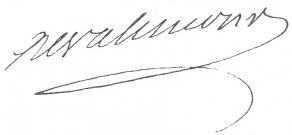 Signature de Jean-Baptiste-Henri de Valincour