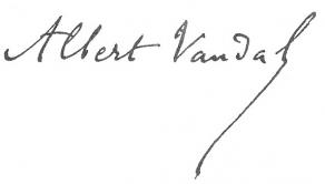 Signature d'Albert Vandal