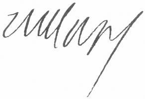 Signature de Claude-Louis-Hector de Villars