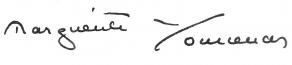 Signature de Marguerite Yourcenar